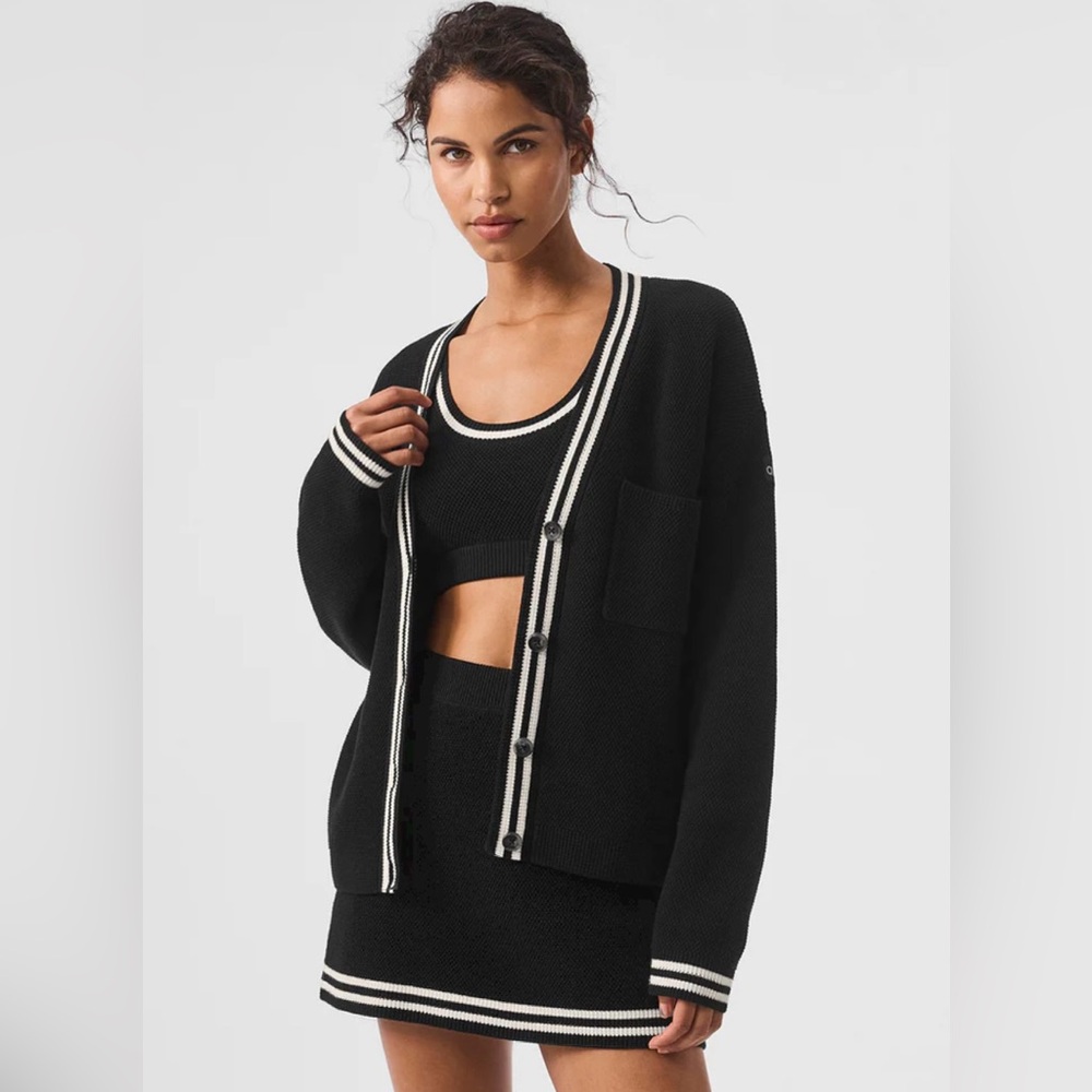 Alo Yoga Tennis club sweater knit cardigan
